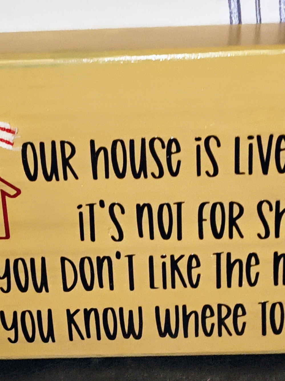 Decorative Yellow Wall Sign - Home Accents